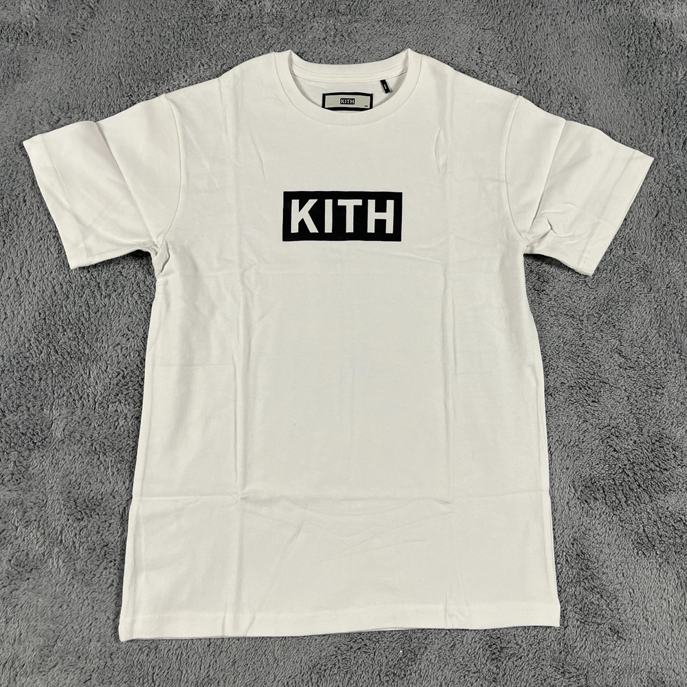 KITH  Tee Mens XS White Box Logo Short Sleeve Shirt Heavy Cotton